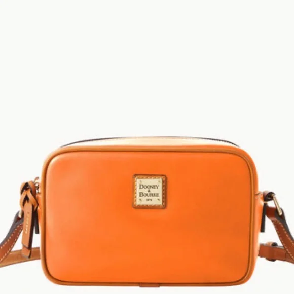 Dooney & Bourke Wexford Leather Camera Crossbody Coral - Picture 11 of 14